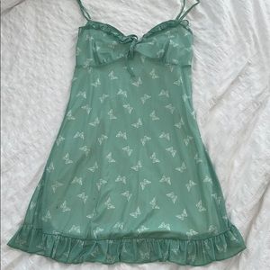 Green Butterfly Summer Dress